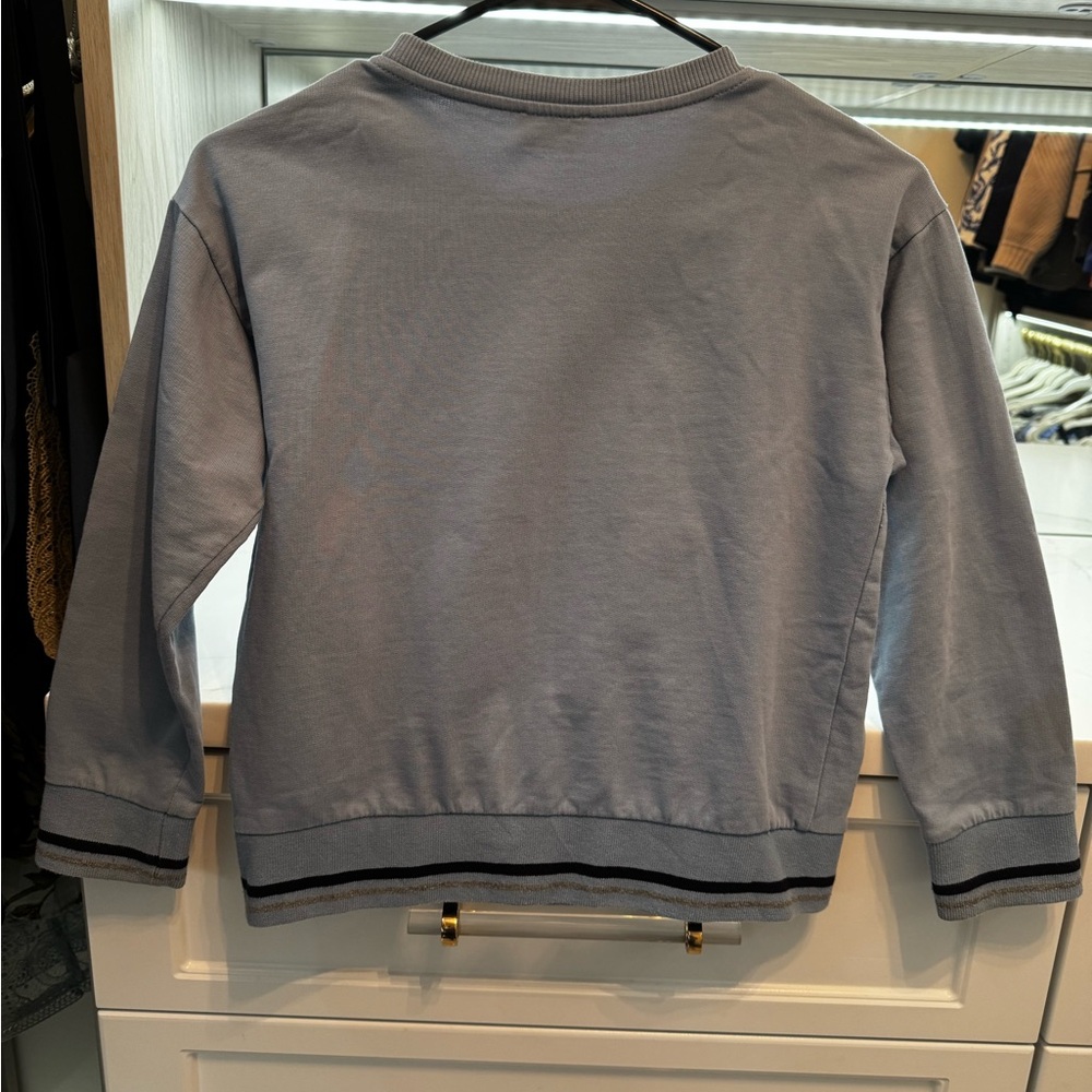 Monnalisa Light Blue / Grey Paris Boy Sweatshirt Size 6 and 8 - Picture 4 of 6